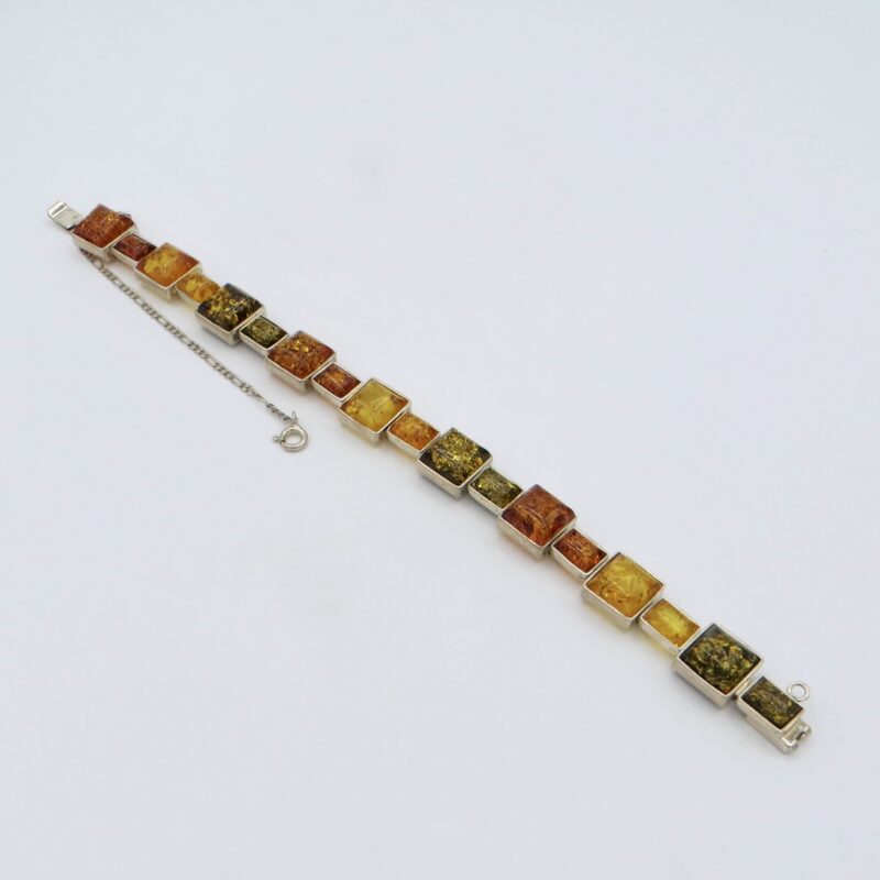 Sterling Silver and Amber Bracelet