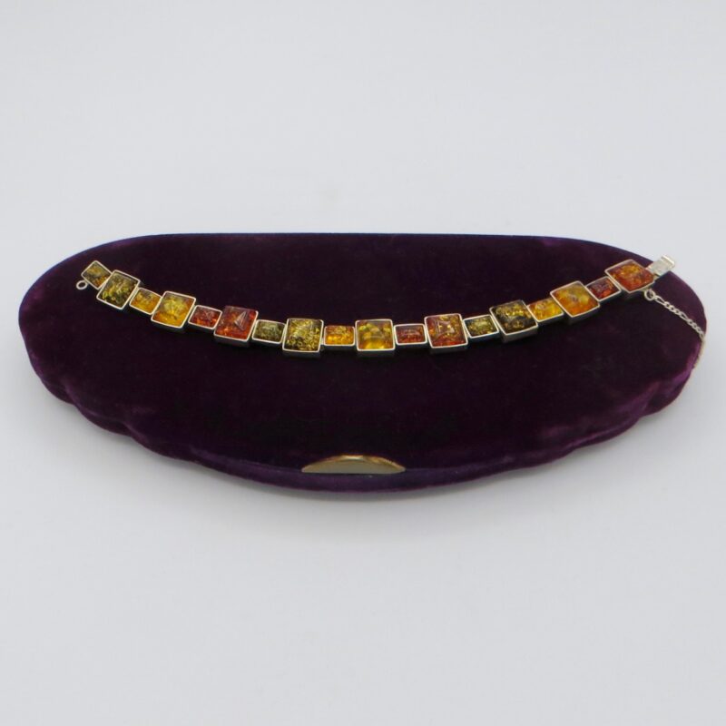 Sterling Silver and Amber Bracelet