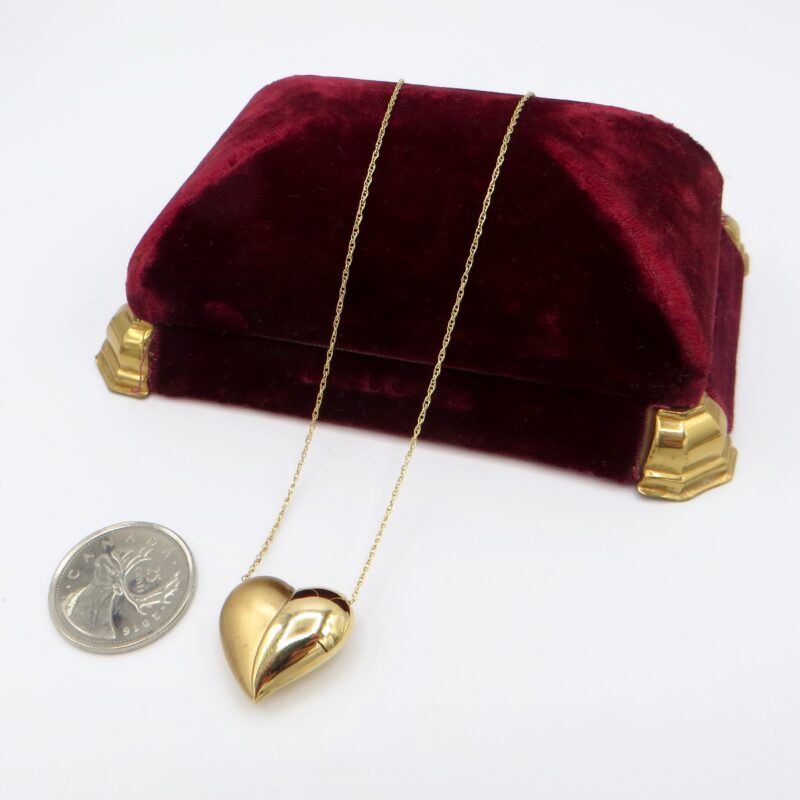 14kt Gold Heart Pendant on Chain