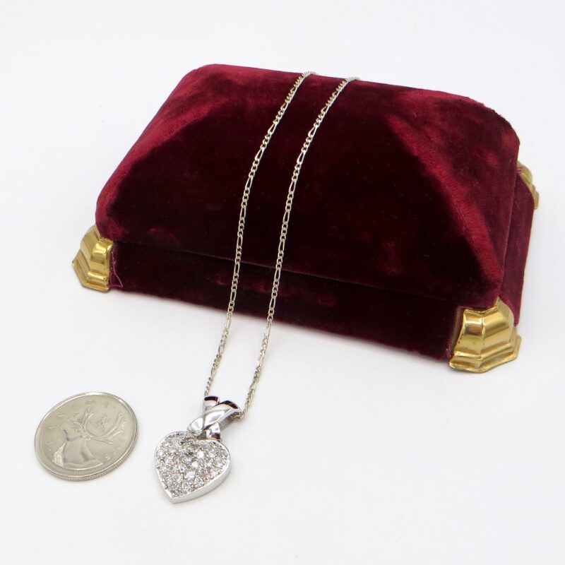 Sterling Silver and Crystal Heart Necklace