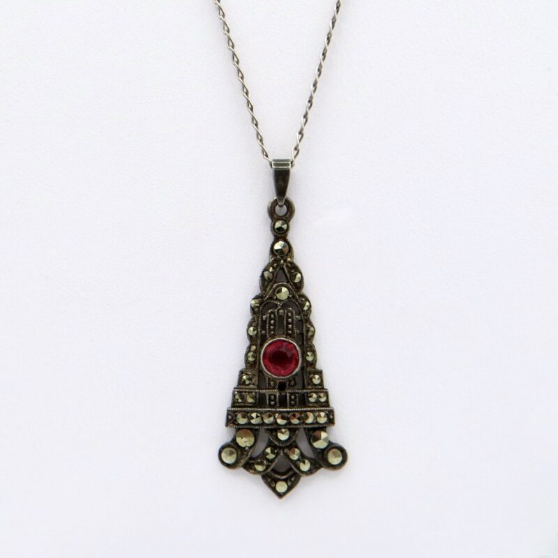 Sterling Silver and Marcasite Necklace