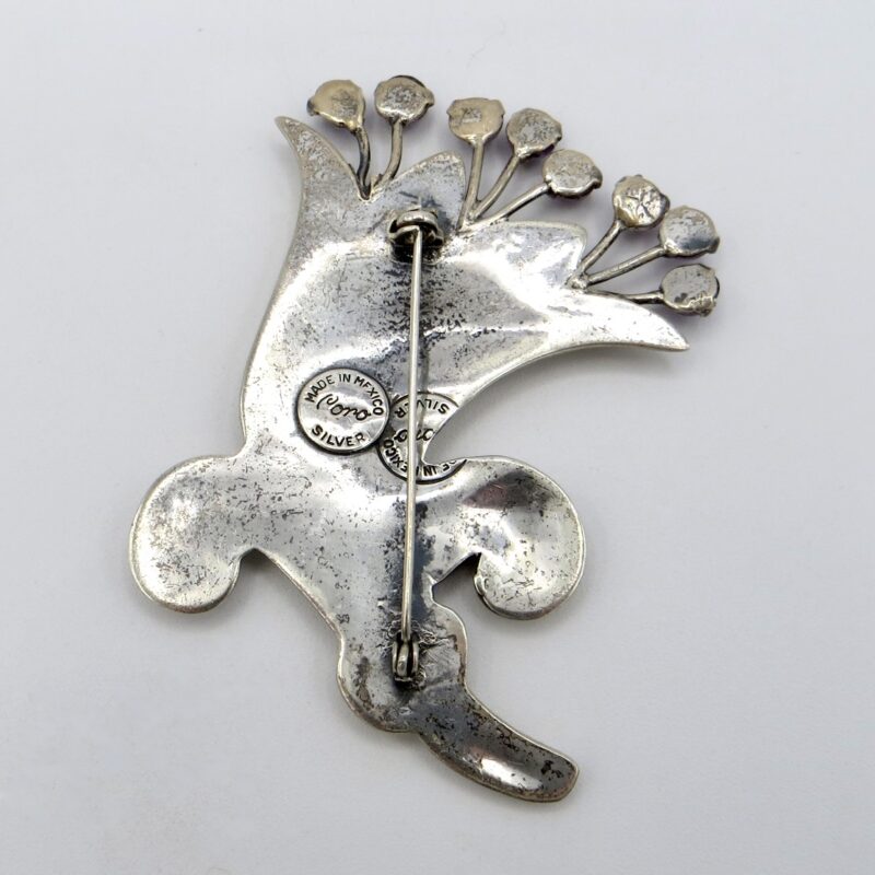 Coro Silver and Amethyst Brooch