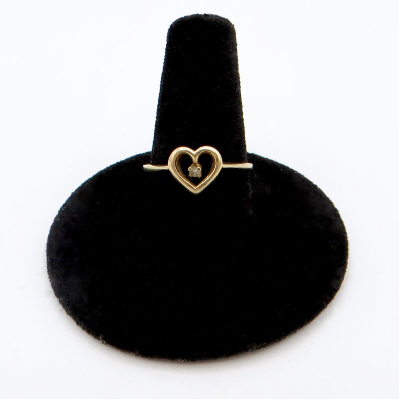 10kt Gold and Diamond Heart Ring