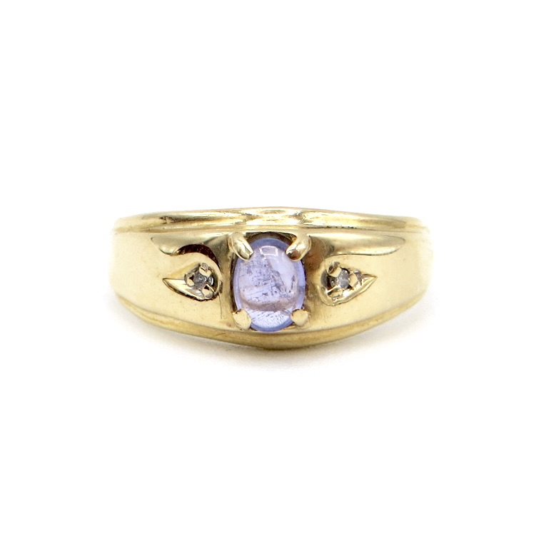 Tanzanite Cabochon Ring