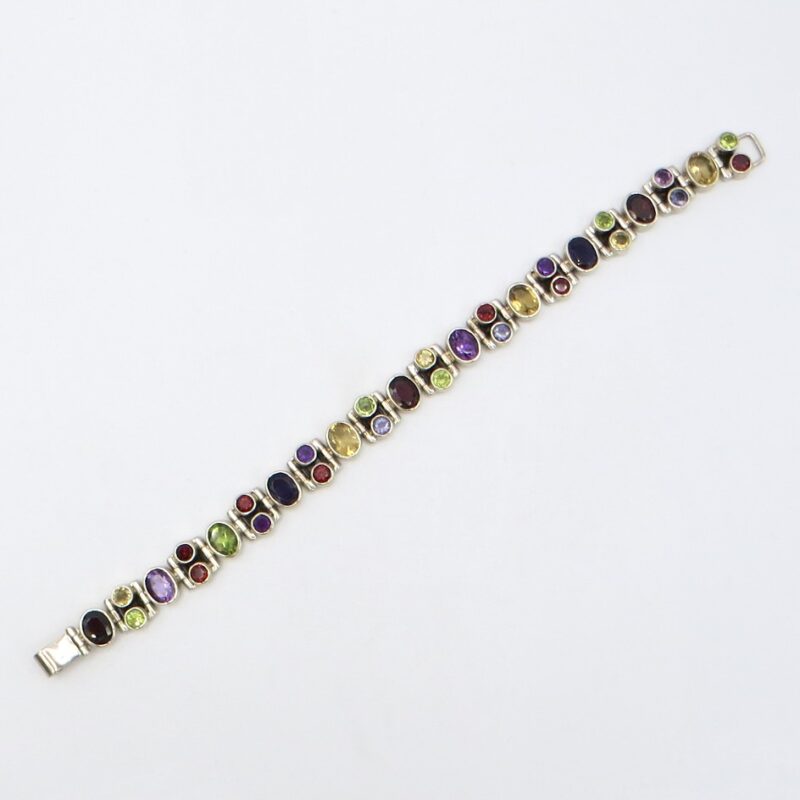 Silver and Natural Stone Bracelet