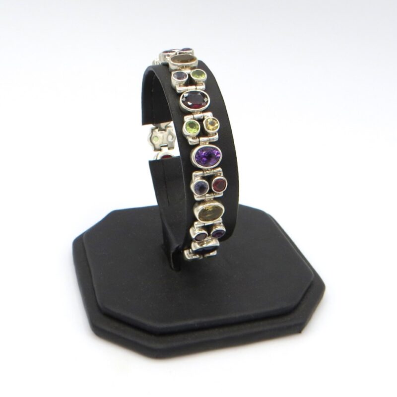 Silver and Natural Stone Bracelet