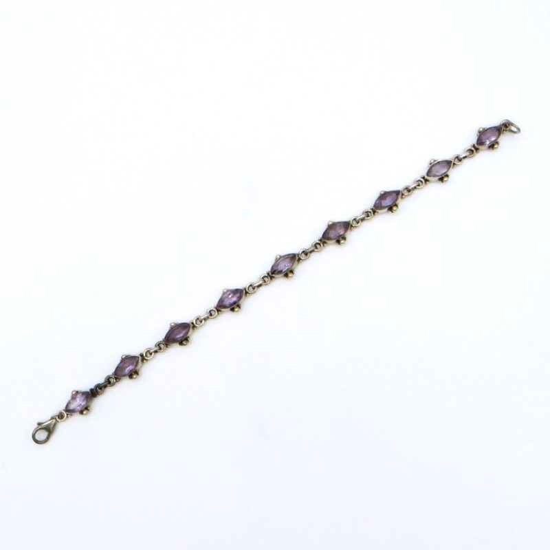 Silver and Amethyst Bracelet