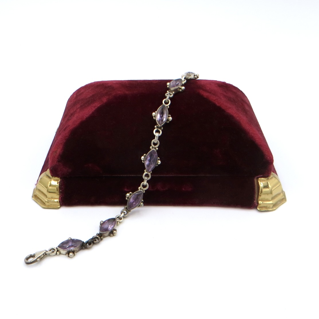 Silver and Amethyst Bracelet