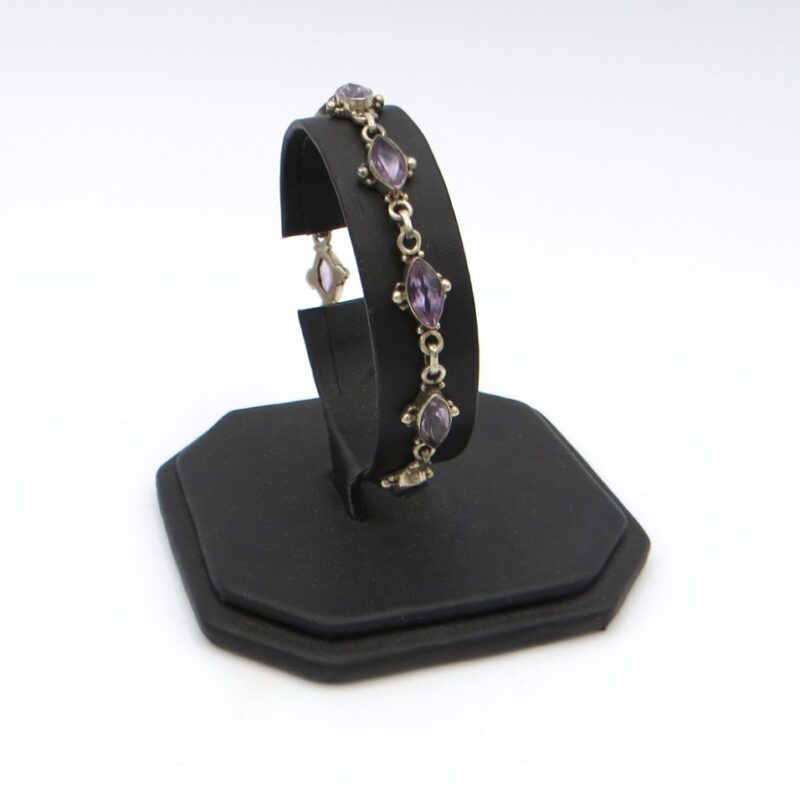 Silver and Amethyst Bracelet