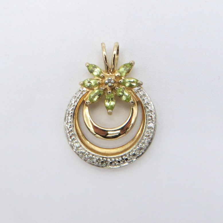 Silver Gilt Peridot Pendant