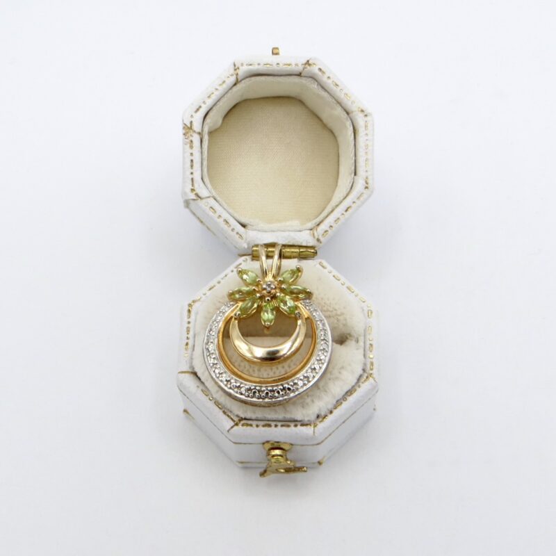 Silver Gilt Peridot Pendant