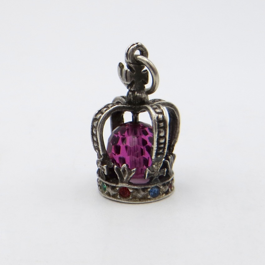 Silver Crown Charm