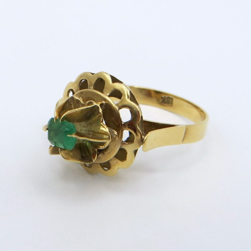 18kt Gold and Emerald Ring