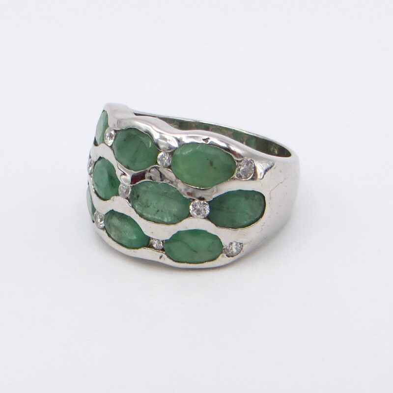 Silver and Emerald Ring