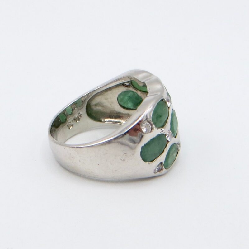 Silver and Emerald Ring