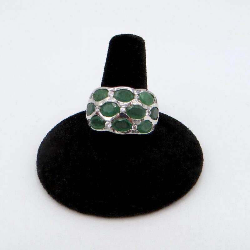 Silver and Emerald Ring