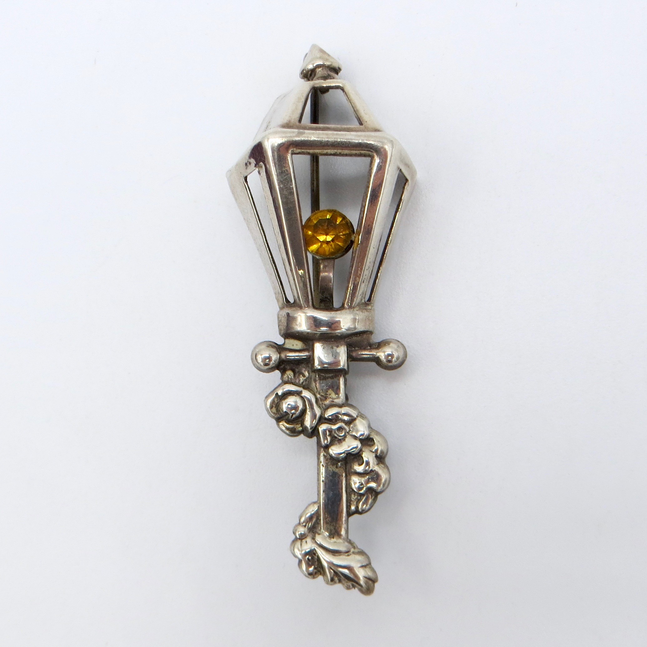 Lang Silver Lantern Brooch