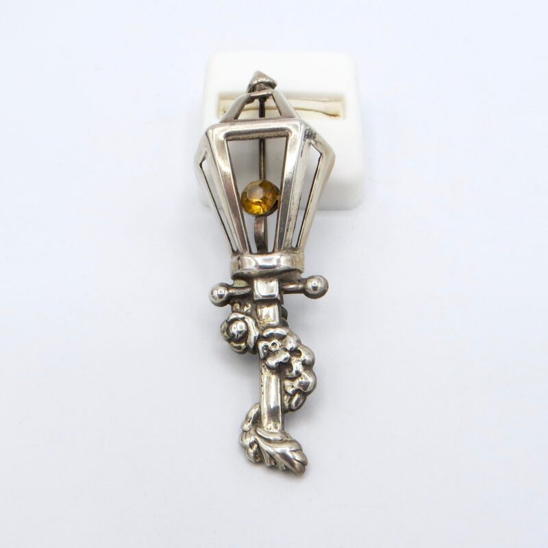 Lang Silver Lantern Brooch