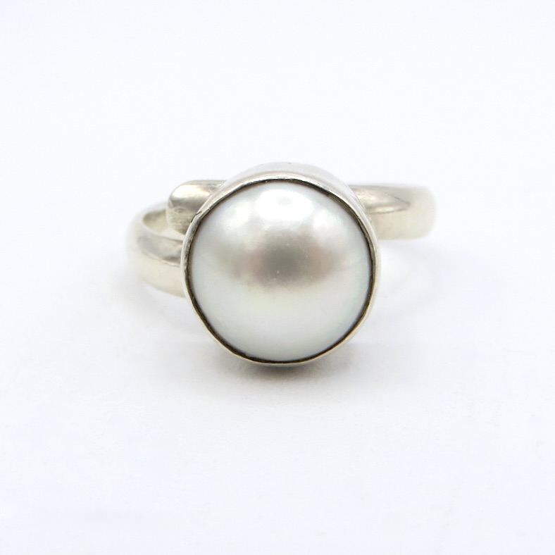 Silver and Pearl Ring