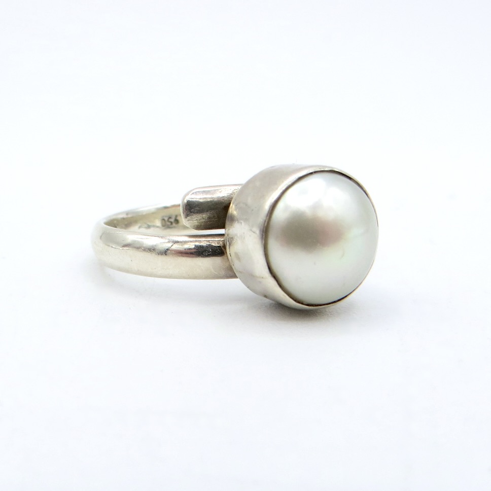 Silver and Pearl Ring