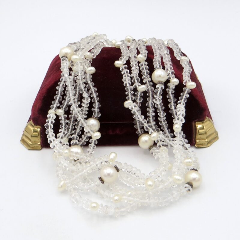 Crystal and Cultured Pearl Necklace