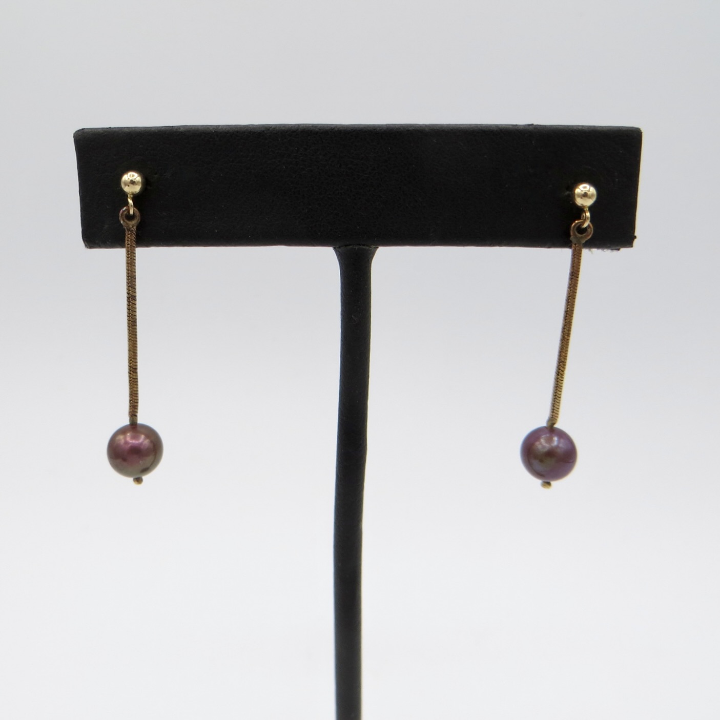 14kt Gold and Pearl Drop Earrings