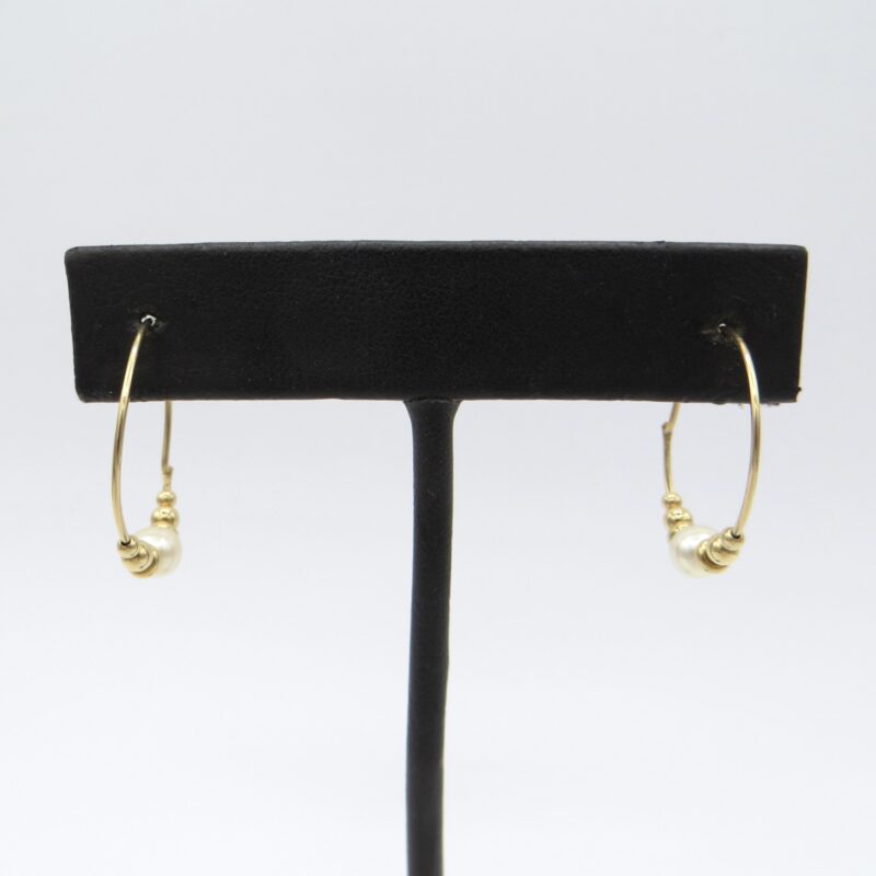 Pearl Hoop Earrings