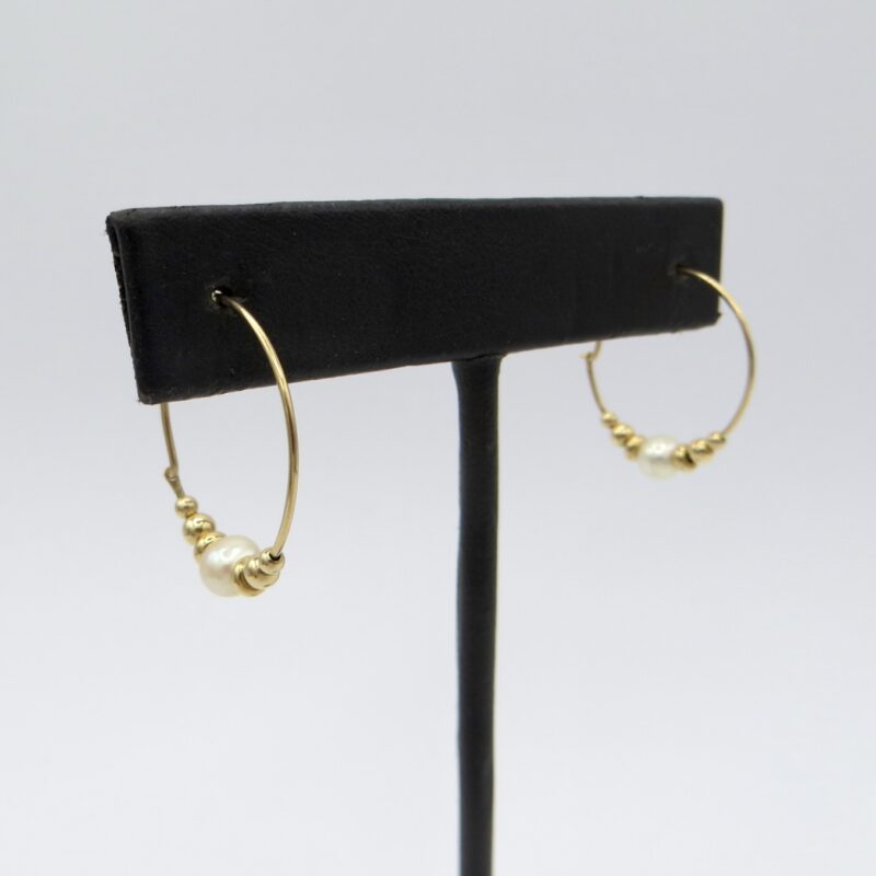 Pearl Hoop Earrings