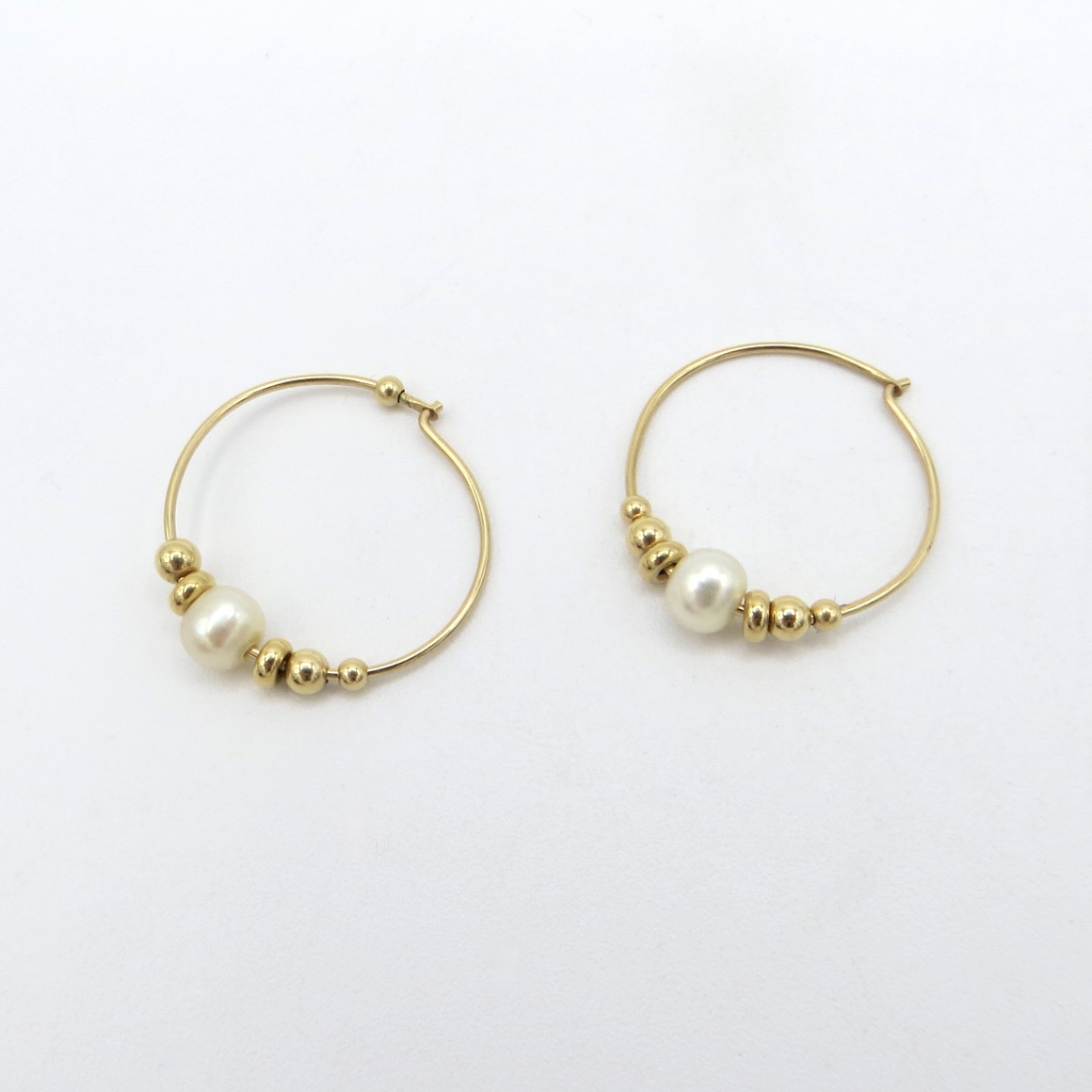 Pearl Hoop Earrings
