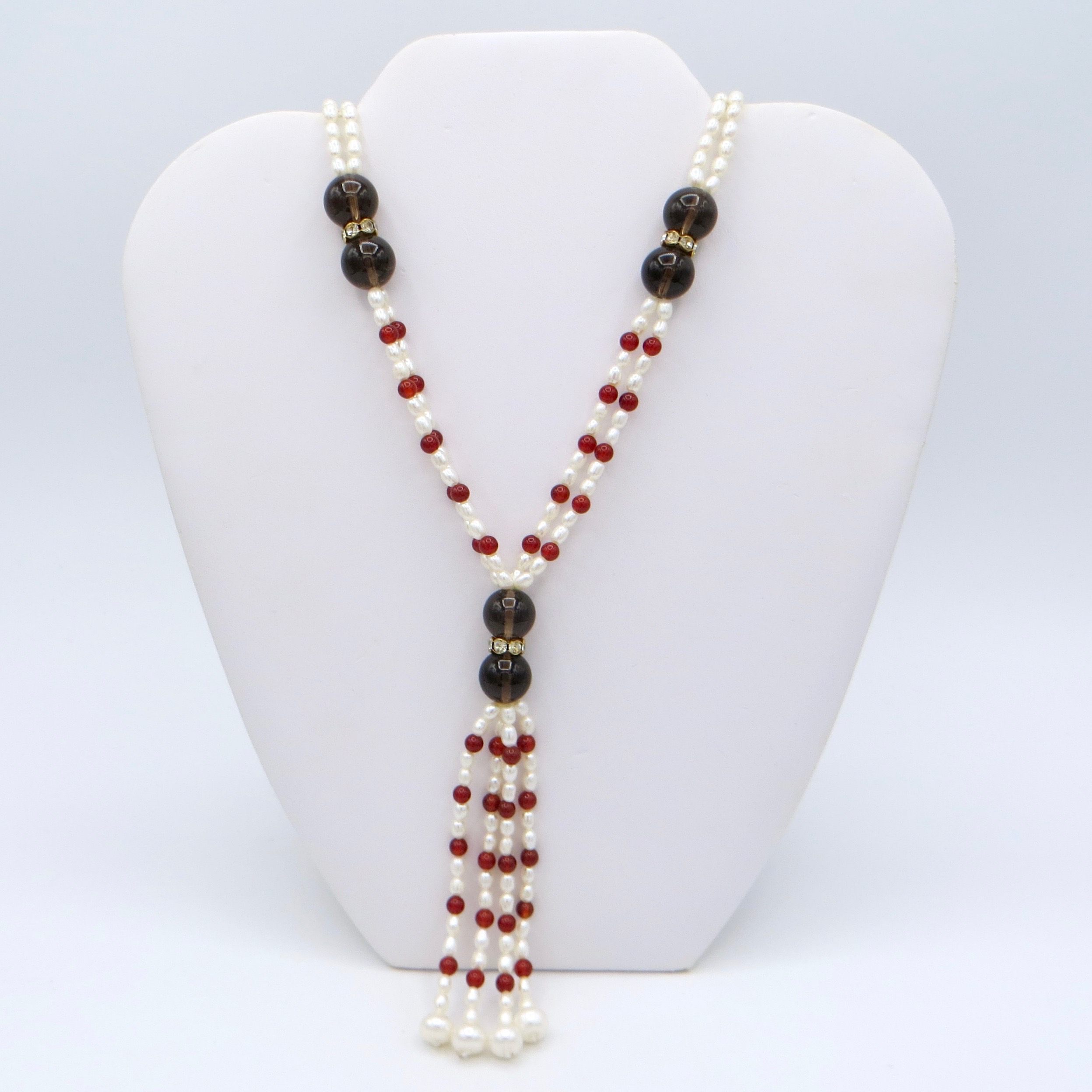 Pearl and Quartz Drop Necklace