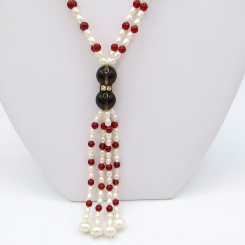 Pearl and Quartz Drop Necklace