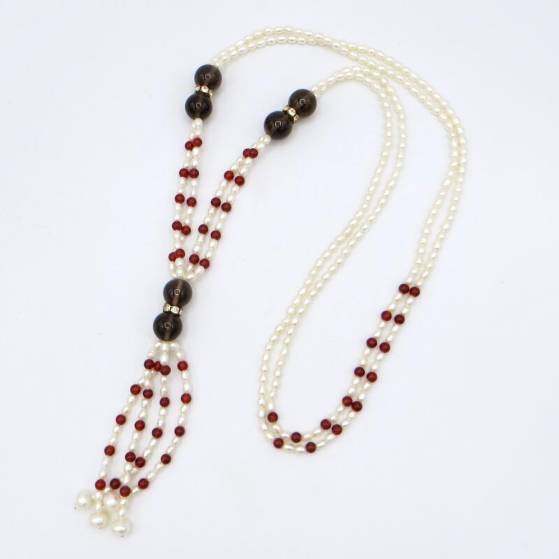 Pearl and Quartz Drop Necklace