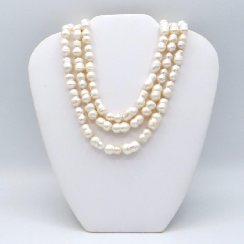 Baroque Pearl Necklace with Floral Clasp
