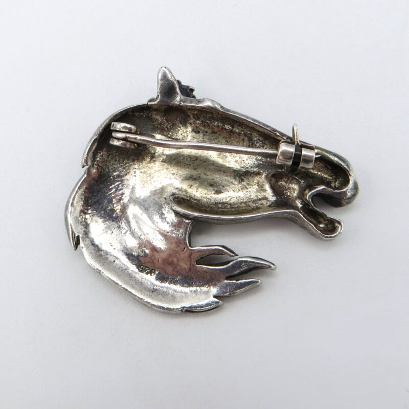 Silver and Marcasite Horse Brooch