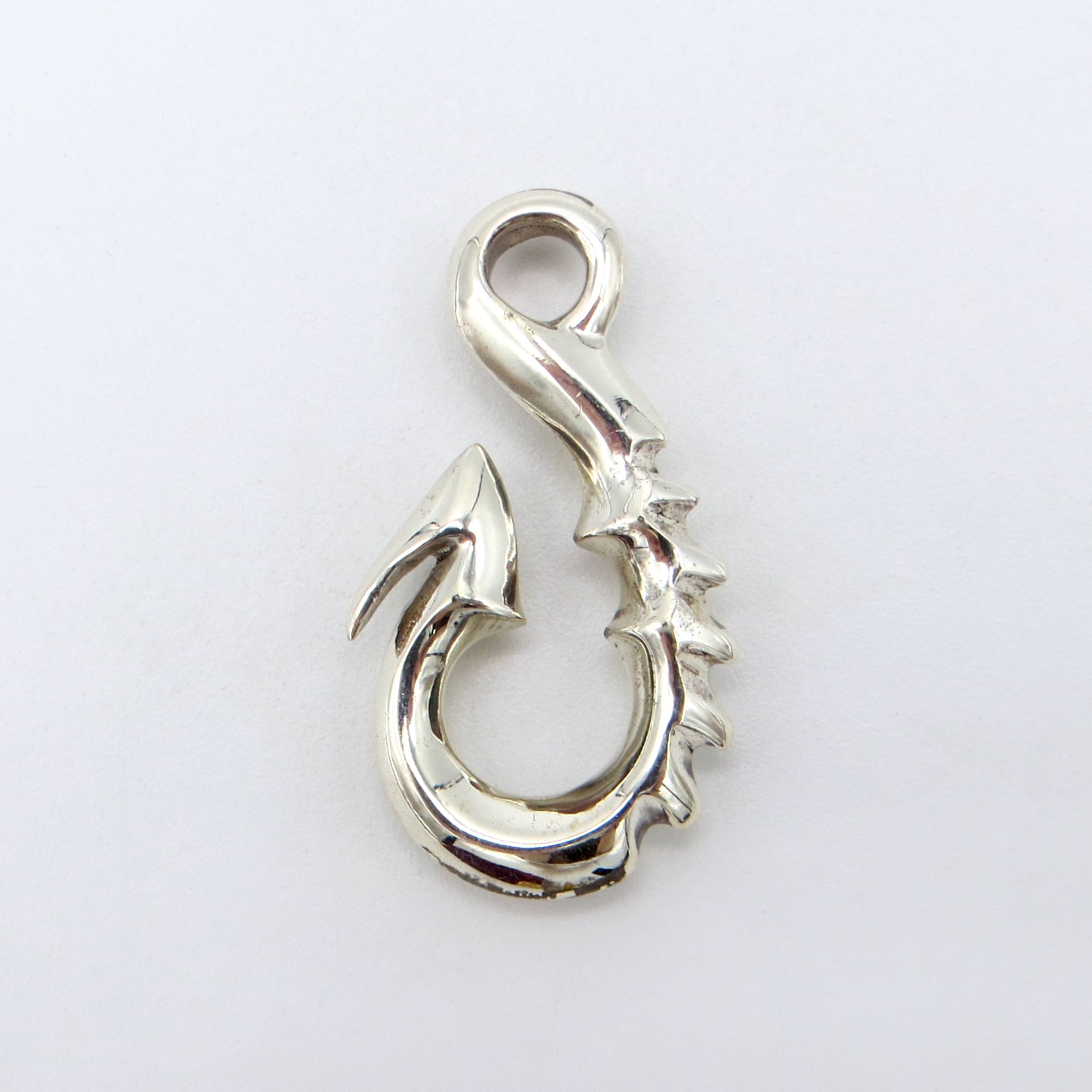 Silver Fish Hook Pendant