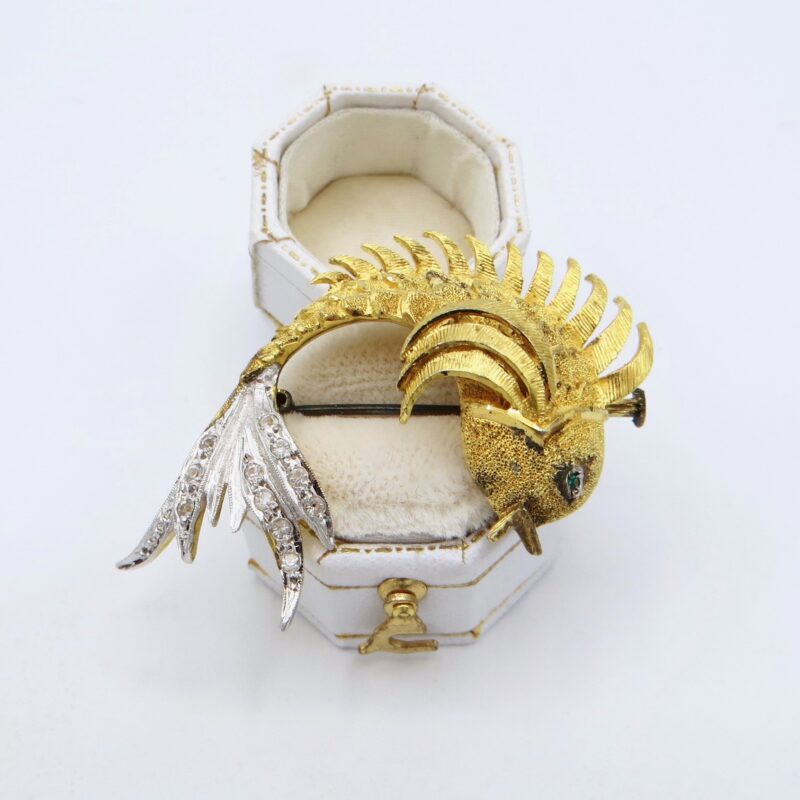 Birks Silver Gilt Fish Brooch