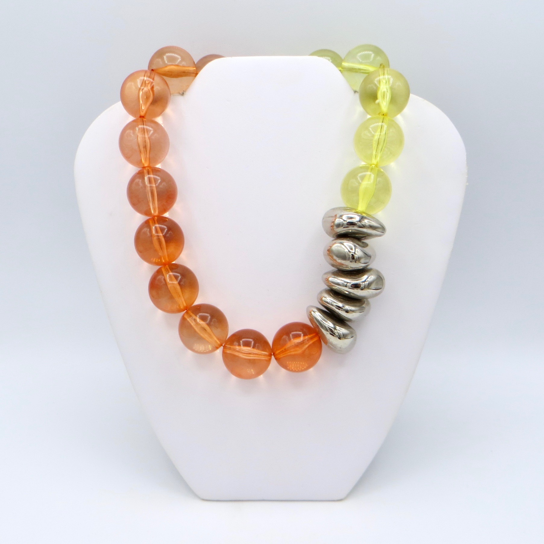 Orange and Yellow Acrylic Necklace