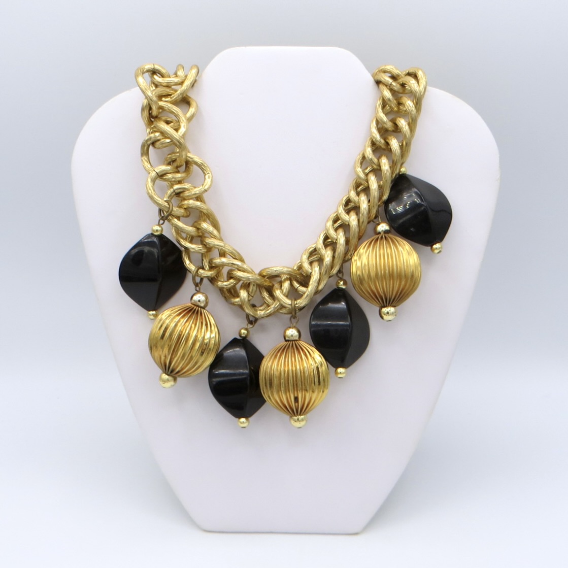Black and Gold Costume Necklace