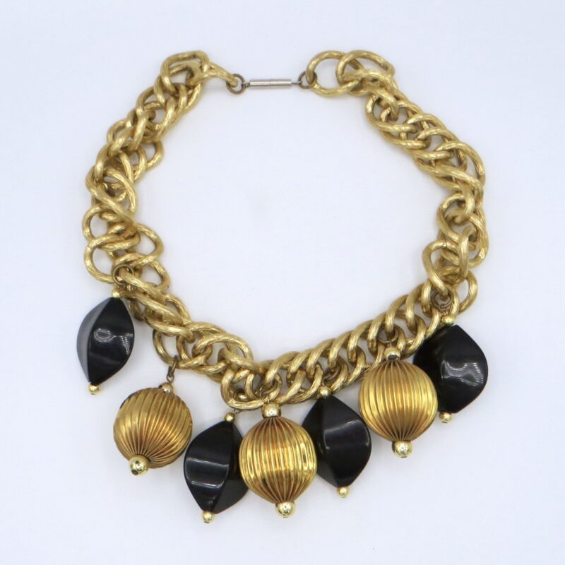 Black and Gold Costume Necklace