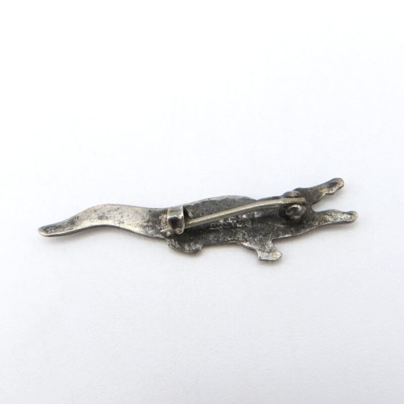 Silver Crocodile Brooch