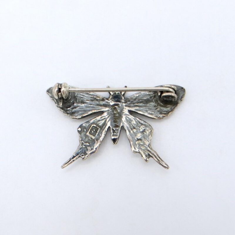 Silver Moth Brooch