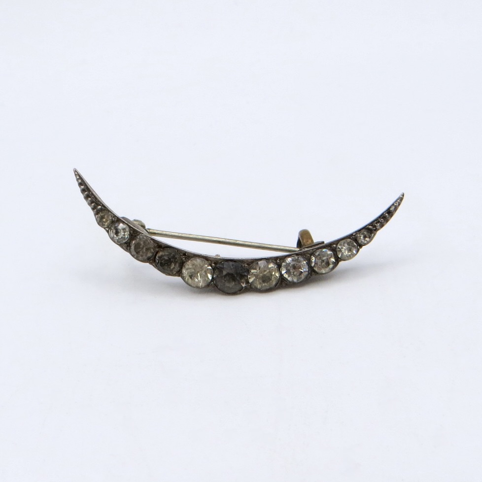 Victorian Crescent Moon Brooch