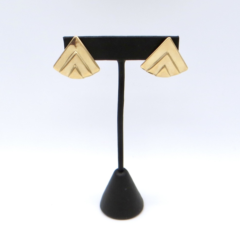10kt Gold Triangle Earrings