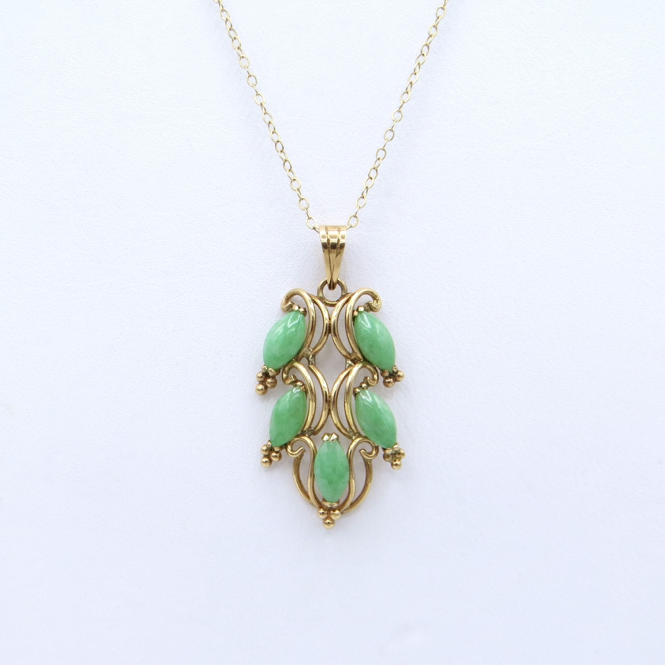 14kt Gold and Jade Necklace