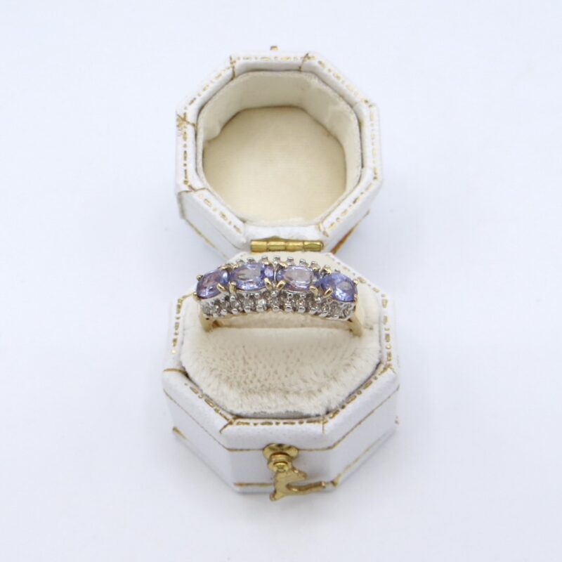 14kt Gold, Tanzanite and Diamond Ring