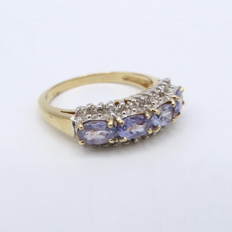 14kt Gold, Tanzanite and Diamond Ring