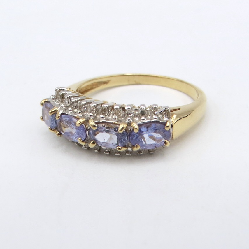 14kt Gold, Tanzanite and Diamond Ring