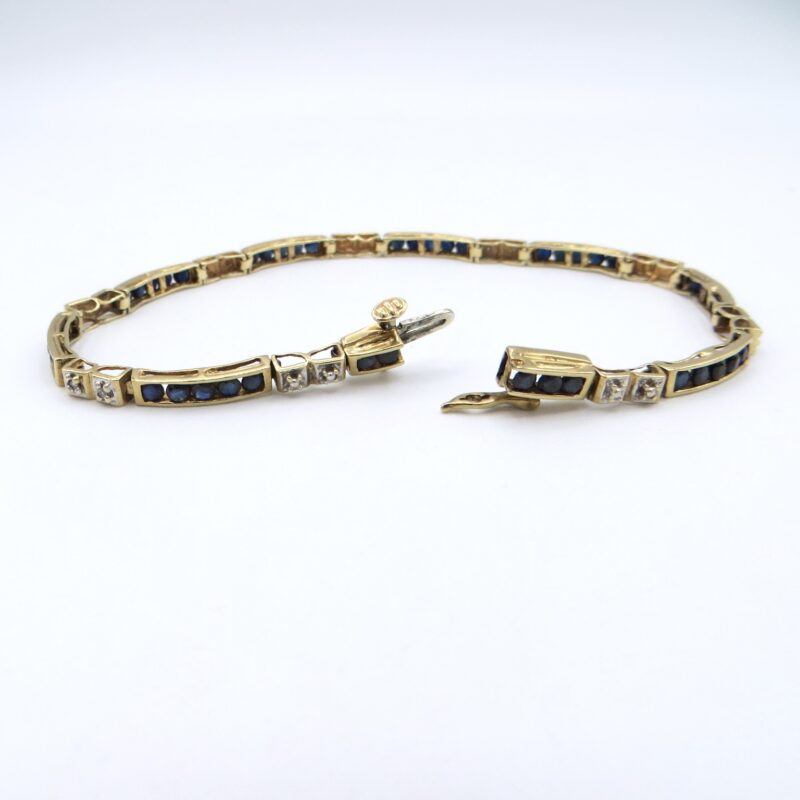 10kt Gold, Sapphire and Diamond Bracelet
