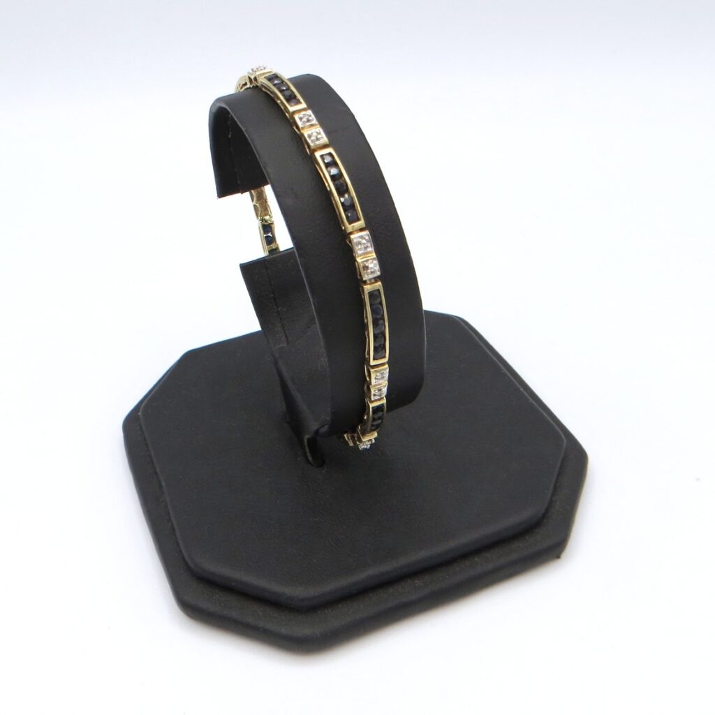 10kt Gold, Sapphire and Diamond Bracelet