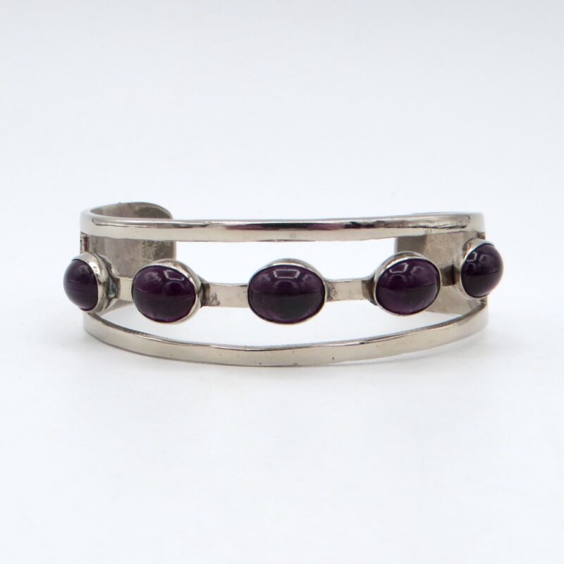 Silver and Amethyst Bracelet